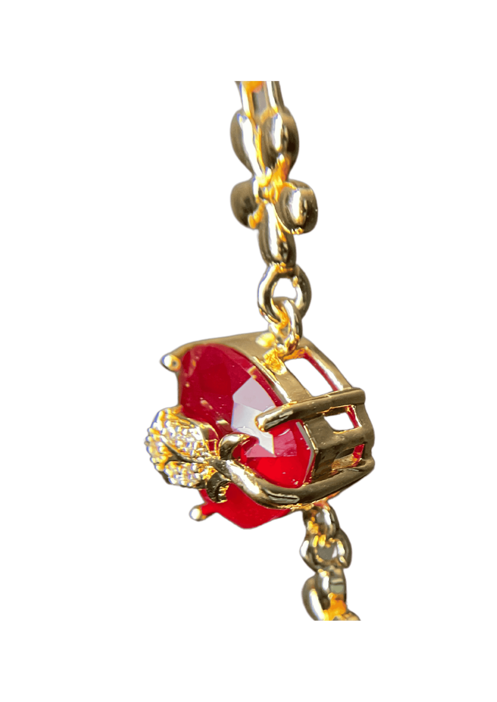 Rose Heart Chain Bracelet